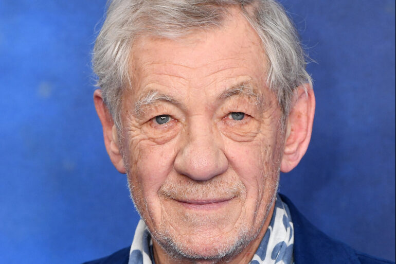 Sir Ian McKellen taken to hospital after falling off stage