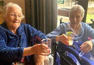 ‘Keep them coming’: Care home residents get shook up at cocktail-making session