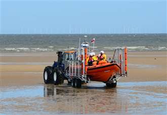 Lifeboat crew rescued five people during weekend incident in town river