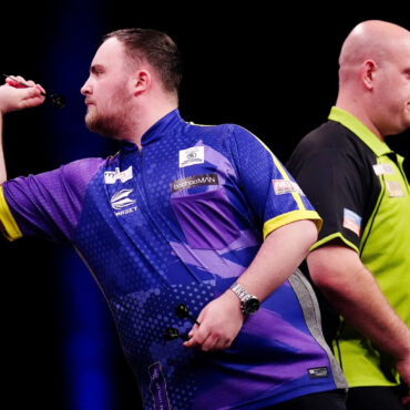 Michael van Gerwen beats Luke Littler in first round at World Matchplay