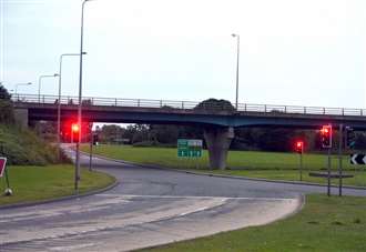 Part of A47 blocked after crash between van and campervan on roundabout