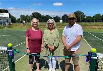 Tennis club opens resurfaced courts