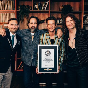 The Killers presented with two Guinness World Records titles for Mr Brightside