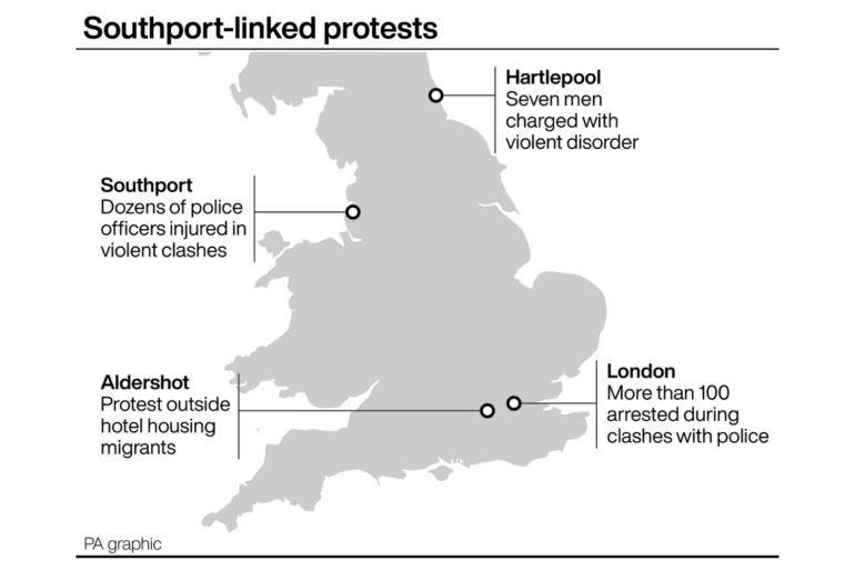 Authorities ‘are watching you’, planners of more protests over Southport told