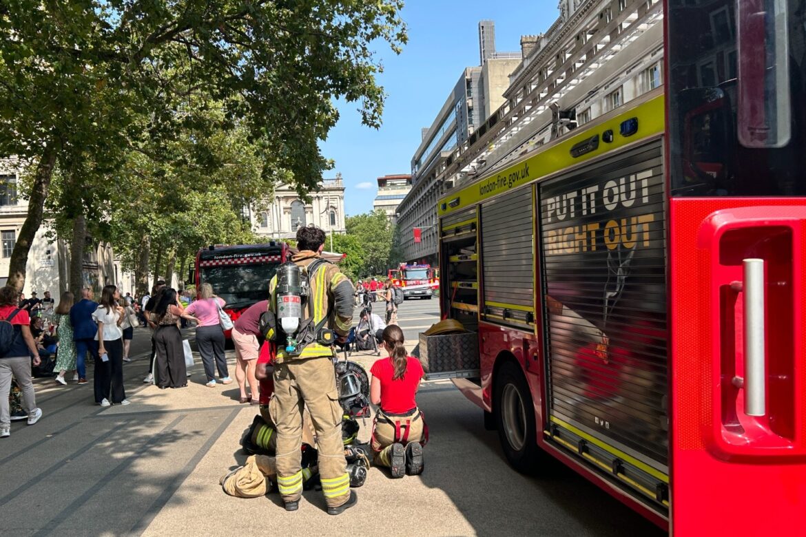 Public and priceless artworks safe as blaze rips through Somerset House roof