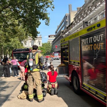 Public and priceless artworks safe as blaze rips through Somerset House roof