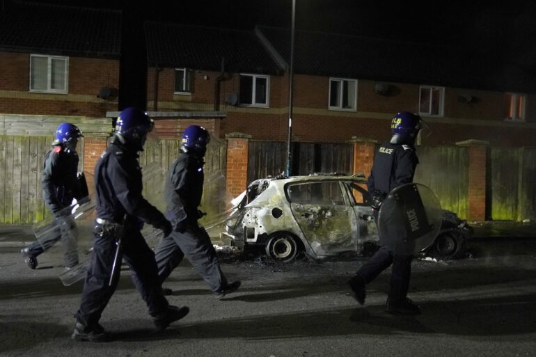 Rioter first to be jailed on violent disorder charge after nationwide unrest