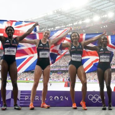 Silver for Team GB women’s 4x100m relay team