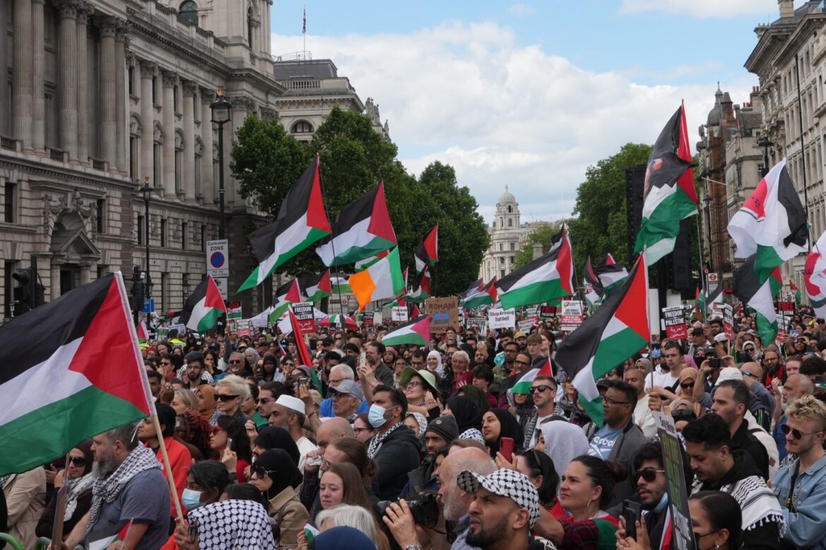 Thousands of Gaza protesters descend on Chicago for Democratic convention