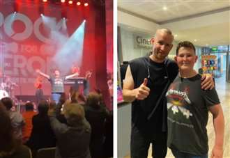 ‘Absolutely elated’: Harry, 12, receives standing ovation again after playing drums with rock band