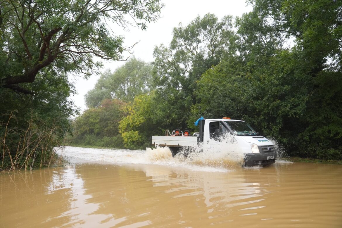 Flood warning issued as month’s worth of rain could fall on parts of UK