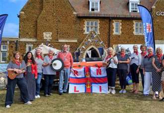 RNLI crew on song at anniversary event