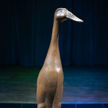 Statue unveiled for extra-tall duck who became an internet sensation