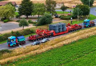 Transformer weighting 178 tonnes being driven out of town this weekend