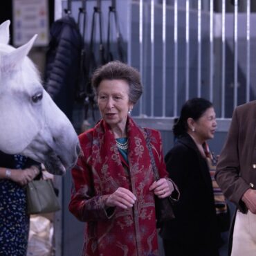 Anne watches world’s oldest riding school dazzle at Wembley arena