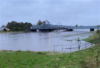 River close to bursting its banks as flood alert issued for coast