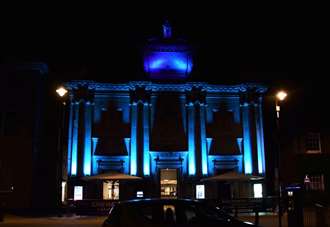 Town centre theatre lit up tonight in support of young people in care