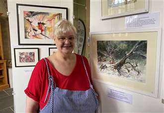 Artist who started painting three years ago after career change displays works in exhibition