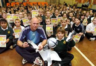 Football fun at school in 2005