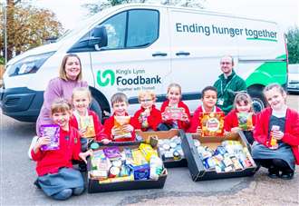 School’s harvest festival support for food bank