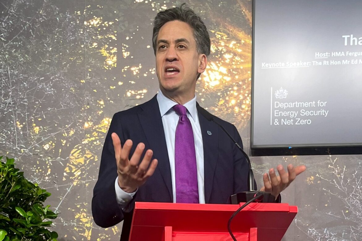 UK wants Cop29 deal that accelerates clean energy transition says Miliband