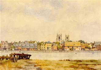 Watercolour of quay