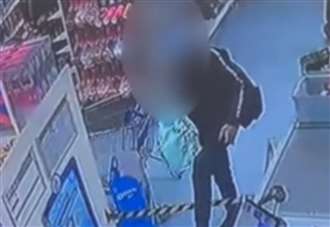 Watch moment shoplifter is caught stealing £200 worth of chocolate