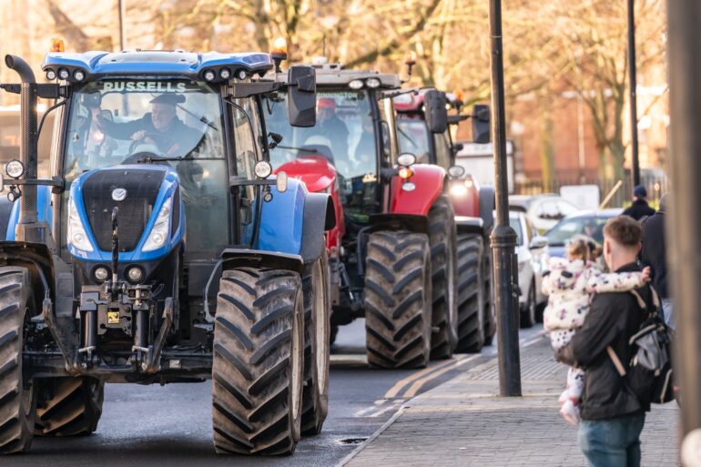 Farmers leave their fields and hit the streets over inheritance tax