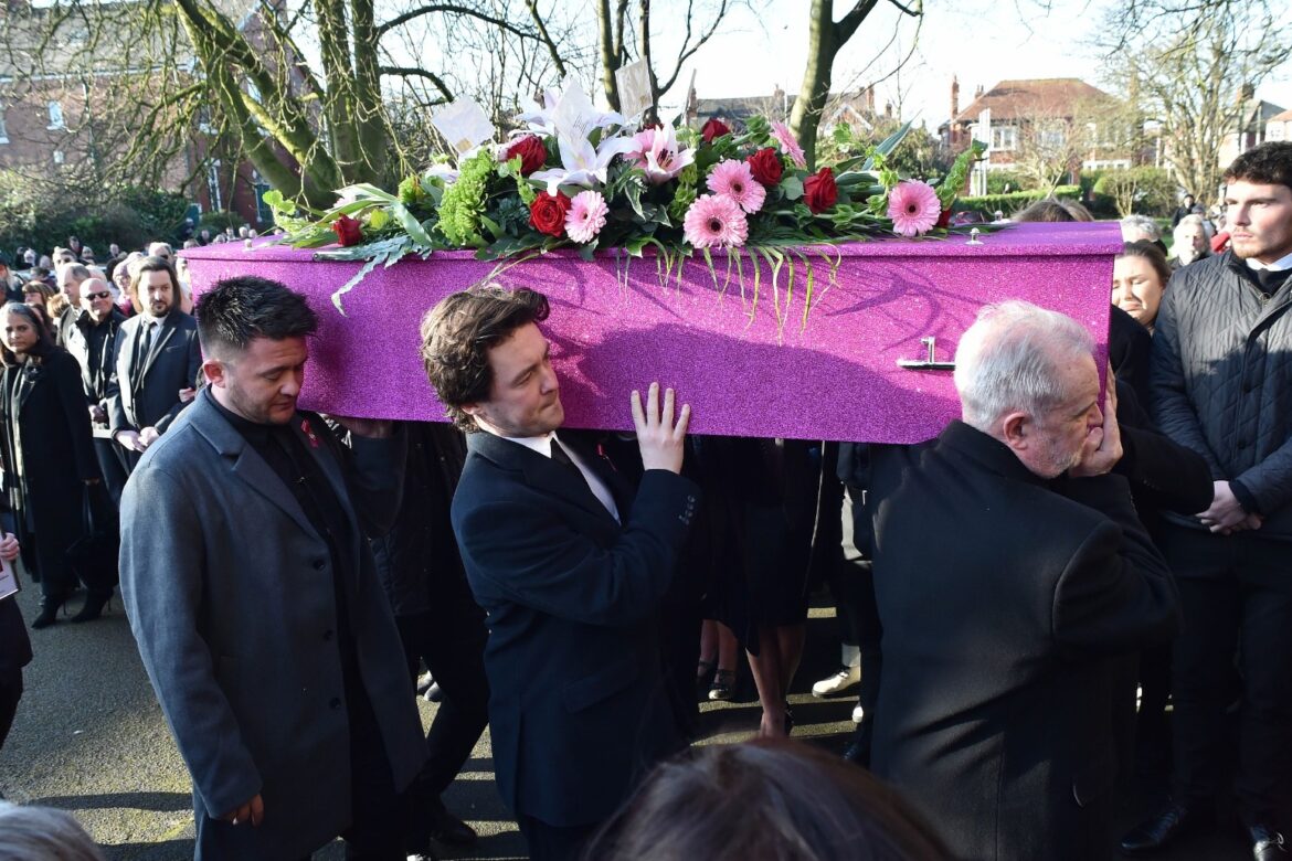 Linda Nolan funeral features pink sparkly coffin as sisters lead mourners