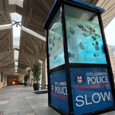 New London Museum to display Banksys piranhas police sentry box artwork