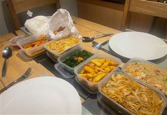 Piping hot food from Chinese takeaway was freshly cooked and a delicious weekend treat