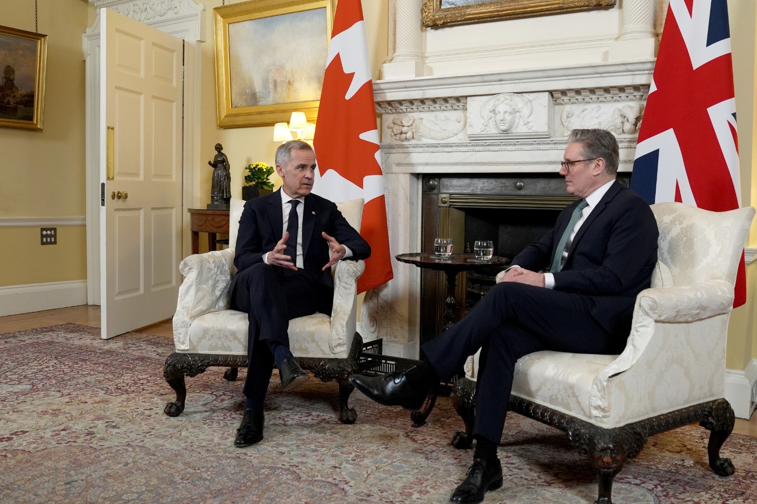 Keir Starmer meets new Canadian prime minister Mark Carney at Downing Street