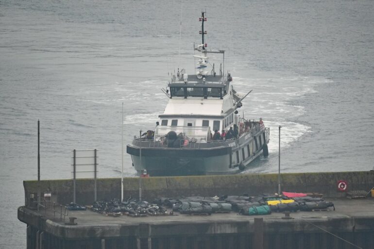 More migrants brought ashore at Dover after crossing the Channel