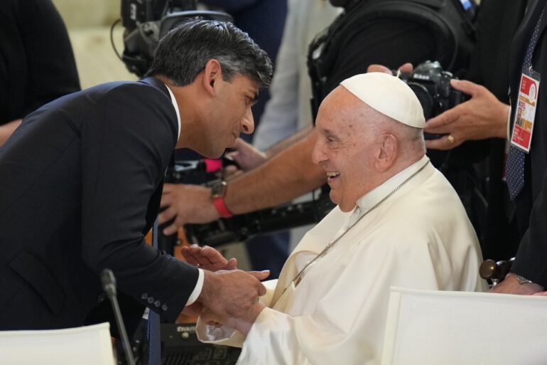 Pope resting after sleeping through the night with ventilation mask