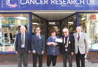 Club’s donation to cancer charity