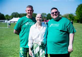 Footballers support family with charity game