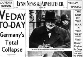 How this paper covered original VE Day in 1945
