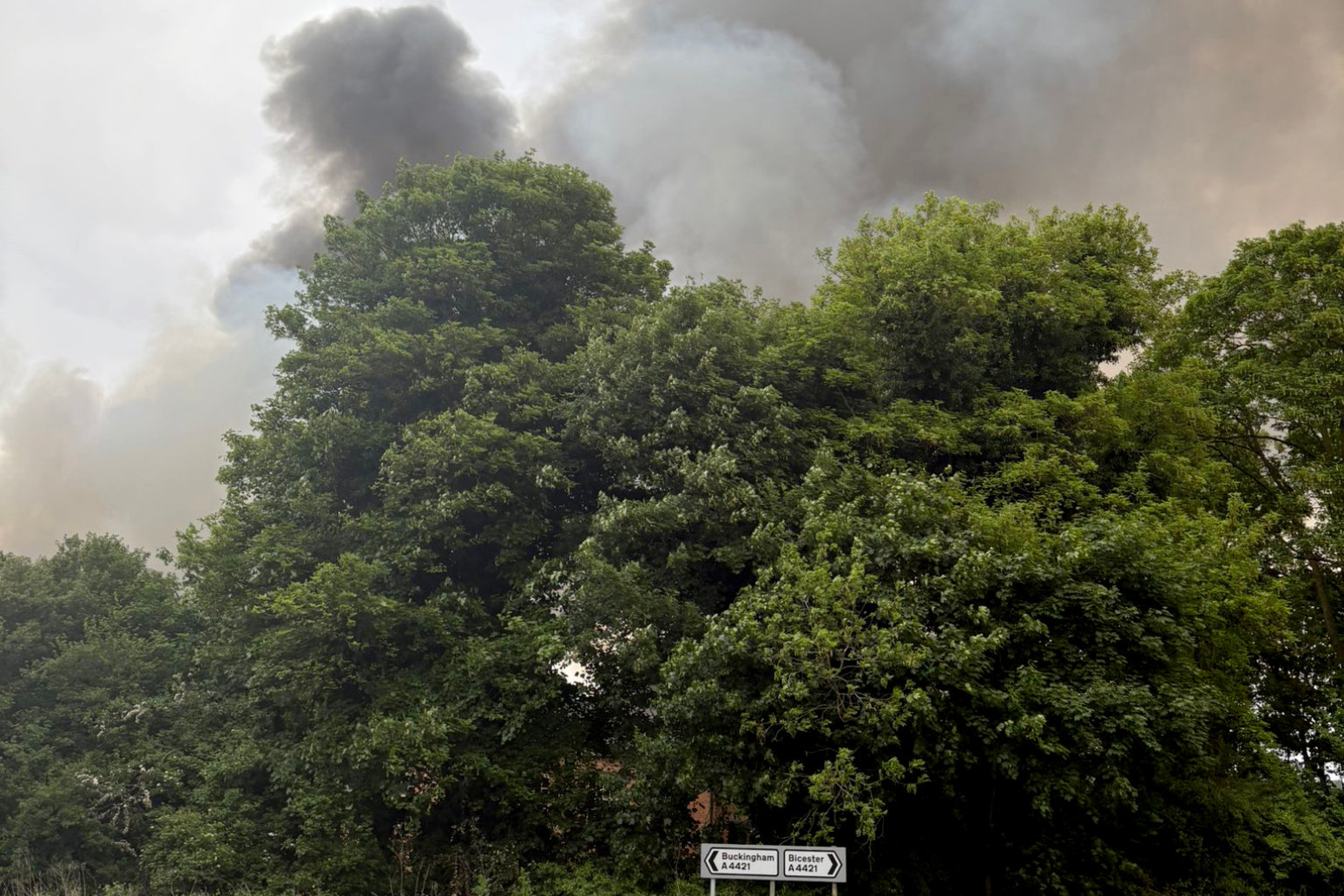 Huge fire and multiple explosions heard at former RAF airfield in Oxfordshire