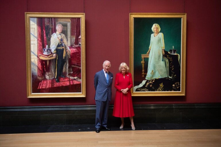 King and Queen unveil portraits marking coronation