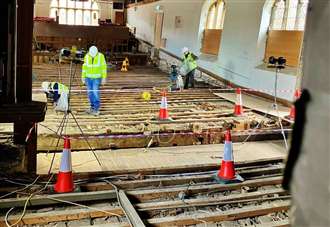 Landmark discovery of UK’s oldest stage at Guildhall theatre