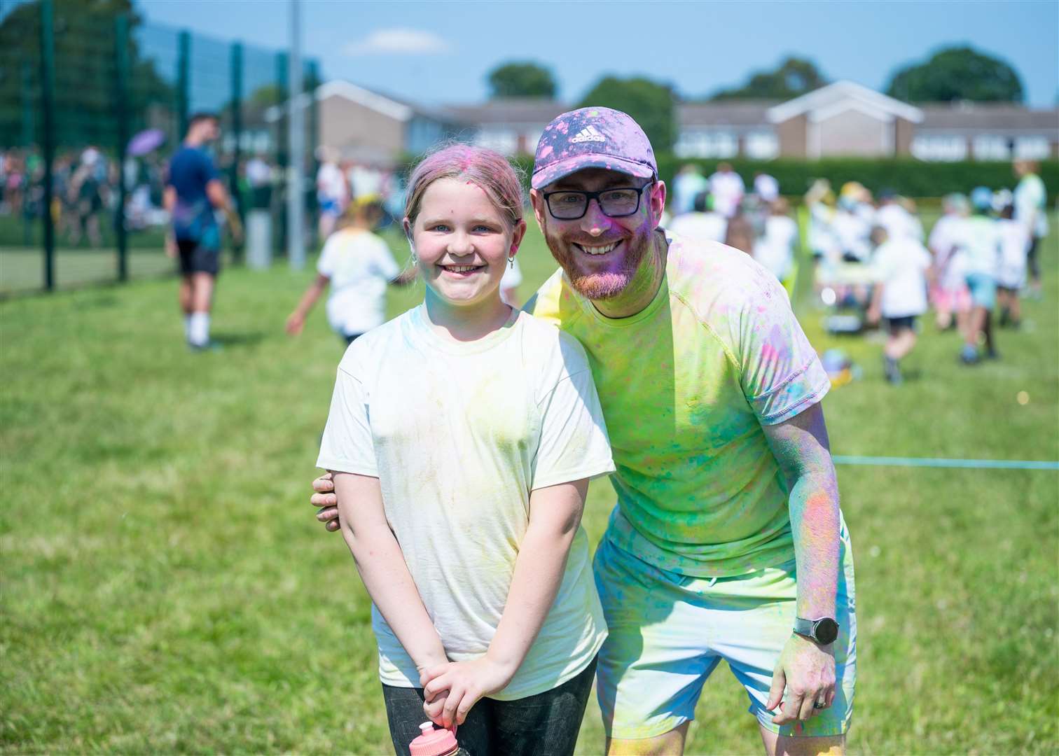The colour run raised money for the school's allotment project. Picture: Ian Burt