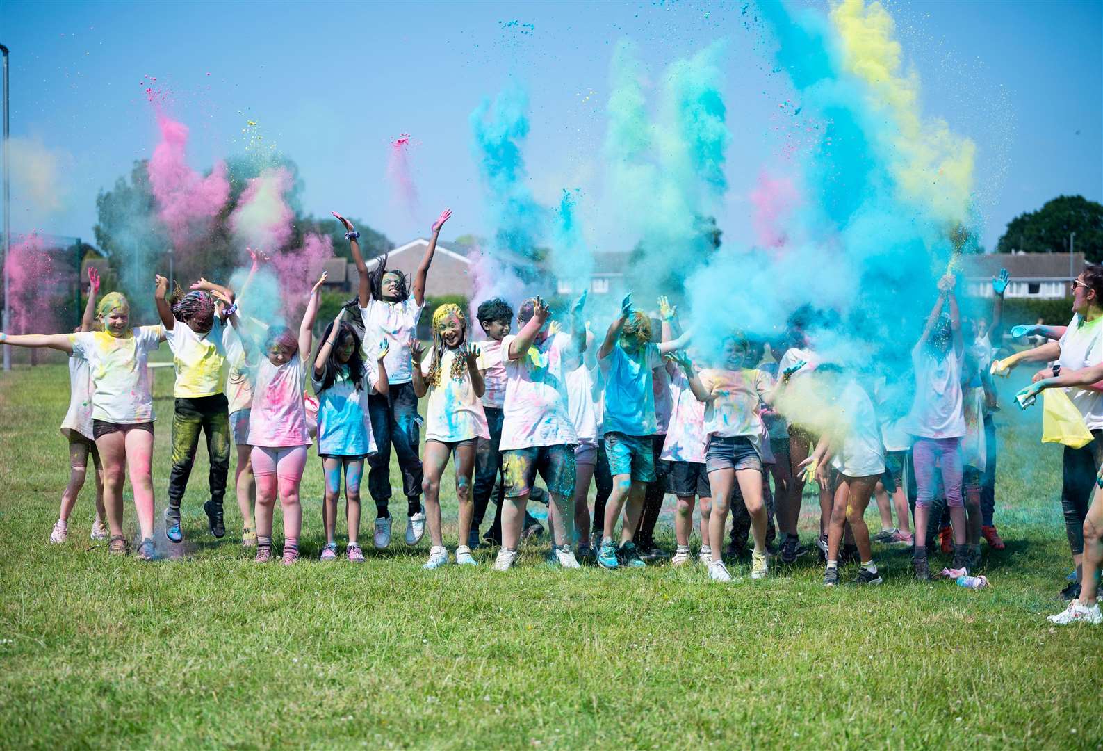 Fairstead stages its first colour run. Pictures: Ian Burt