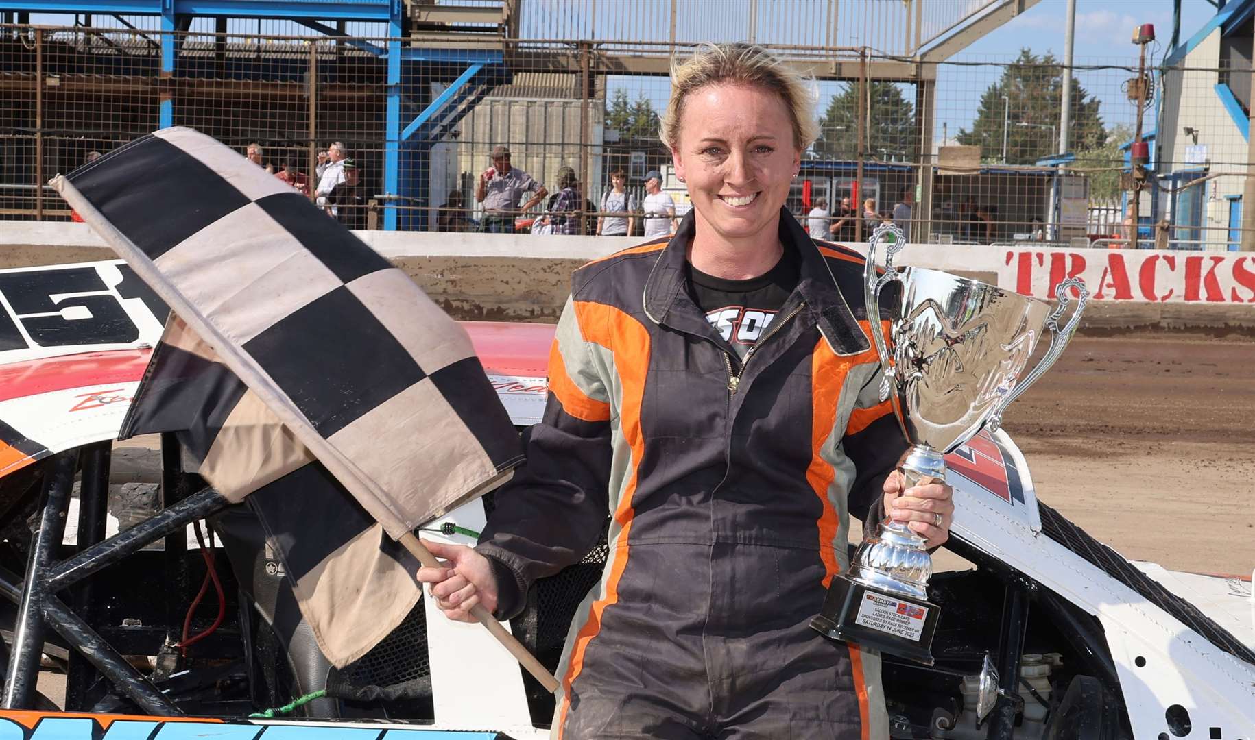 Carley List took the win in the Charity ladies race. Picture: Kevin Wickham