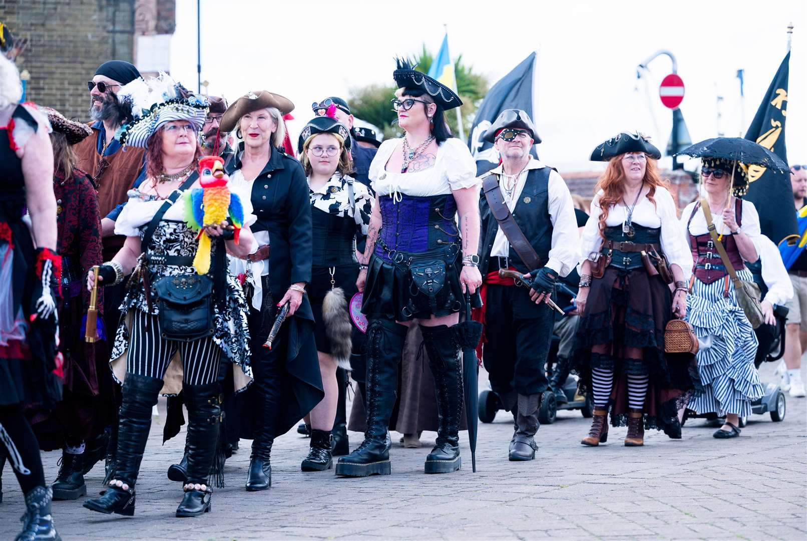 Some of the 'pirates' on parade. Picture: Ian Burt