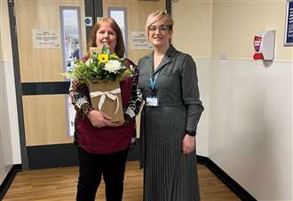 Sharon celebrates 35 years of volunteering at hospital