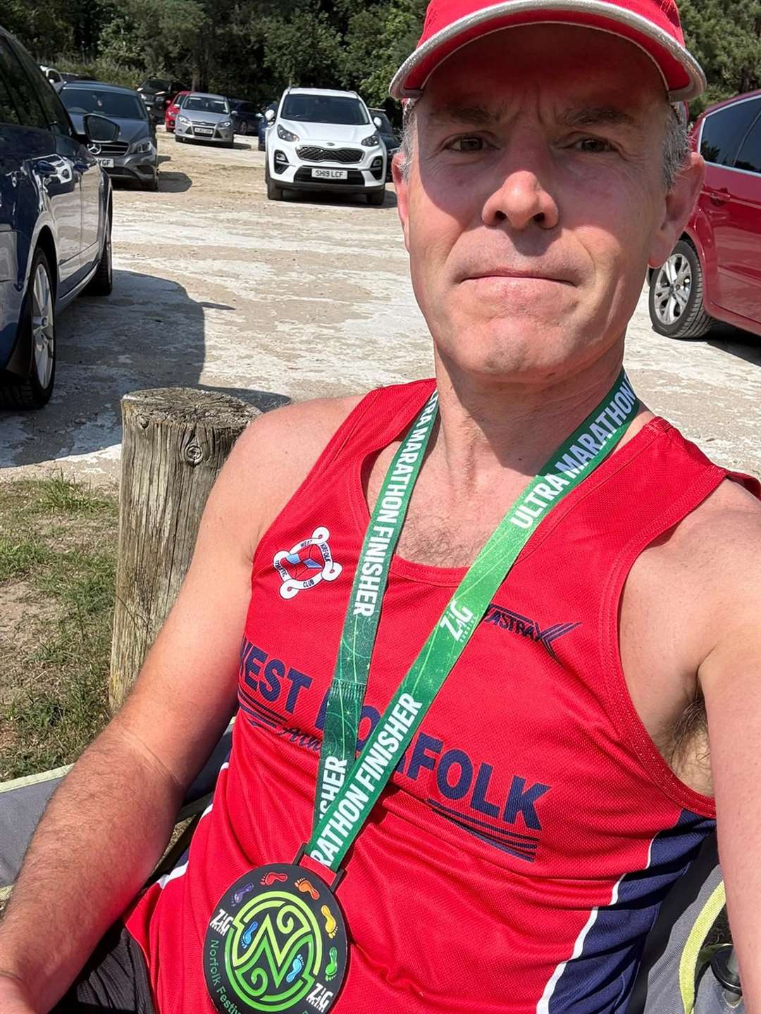 West Norfolk AC's Martin Koenigsberger at the Bawsey Ultra marathon