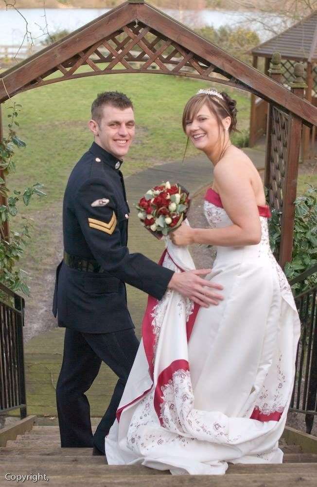 Lee and Nikki on Wedding Day on February 2, 2008