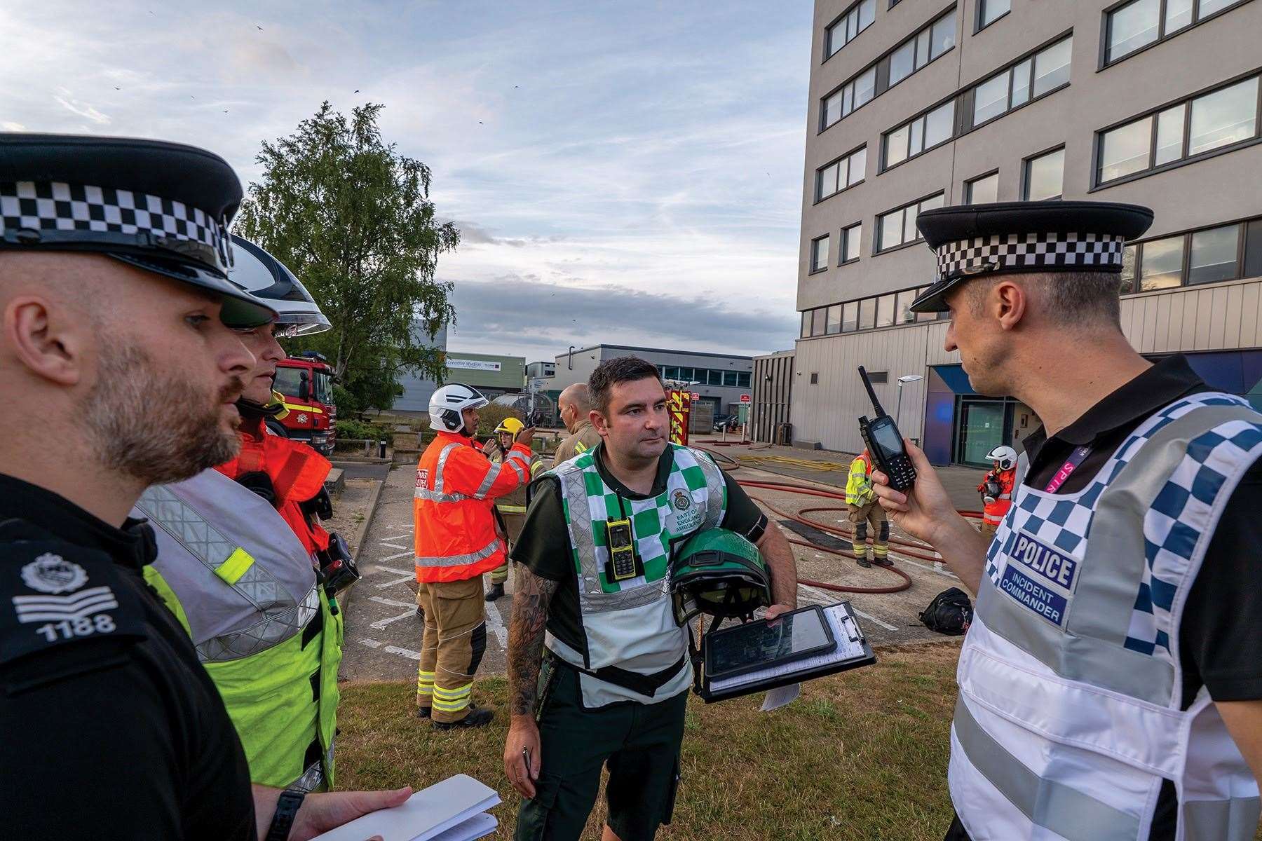 Some of those who took part in the training exercise