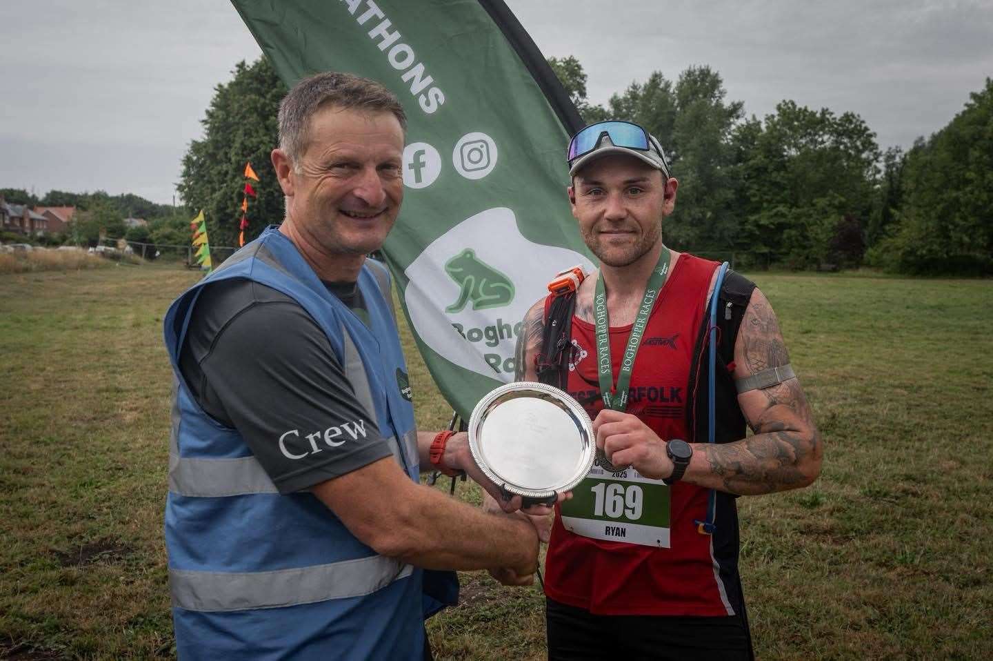 Ryan Oakes winning the Boudicca Ultra Marathon