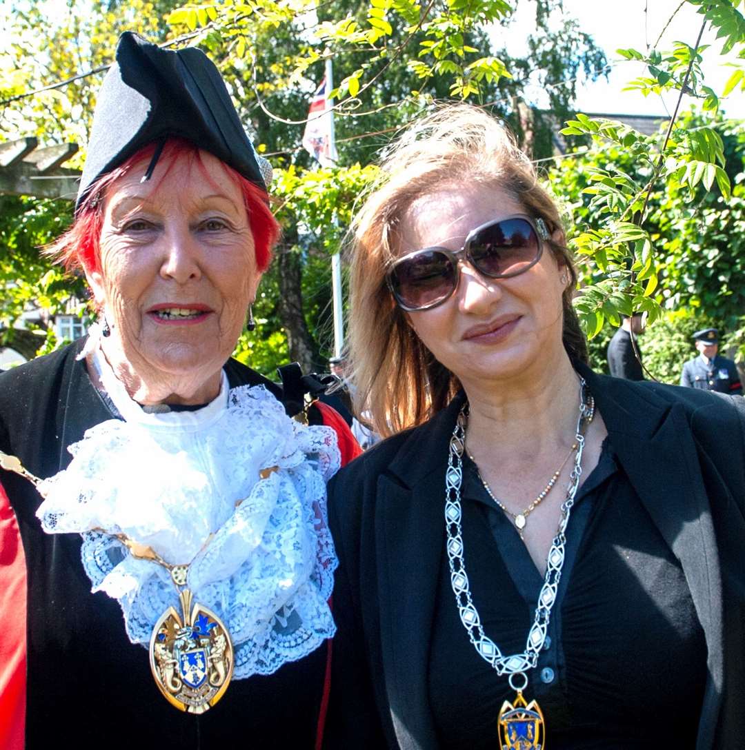 British Armed Forces Week Tower Gardens King's Lynn. Margaret Wilkinson when she was deputy mayor with Consort Amani Habaibeh..